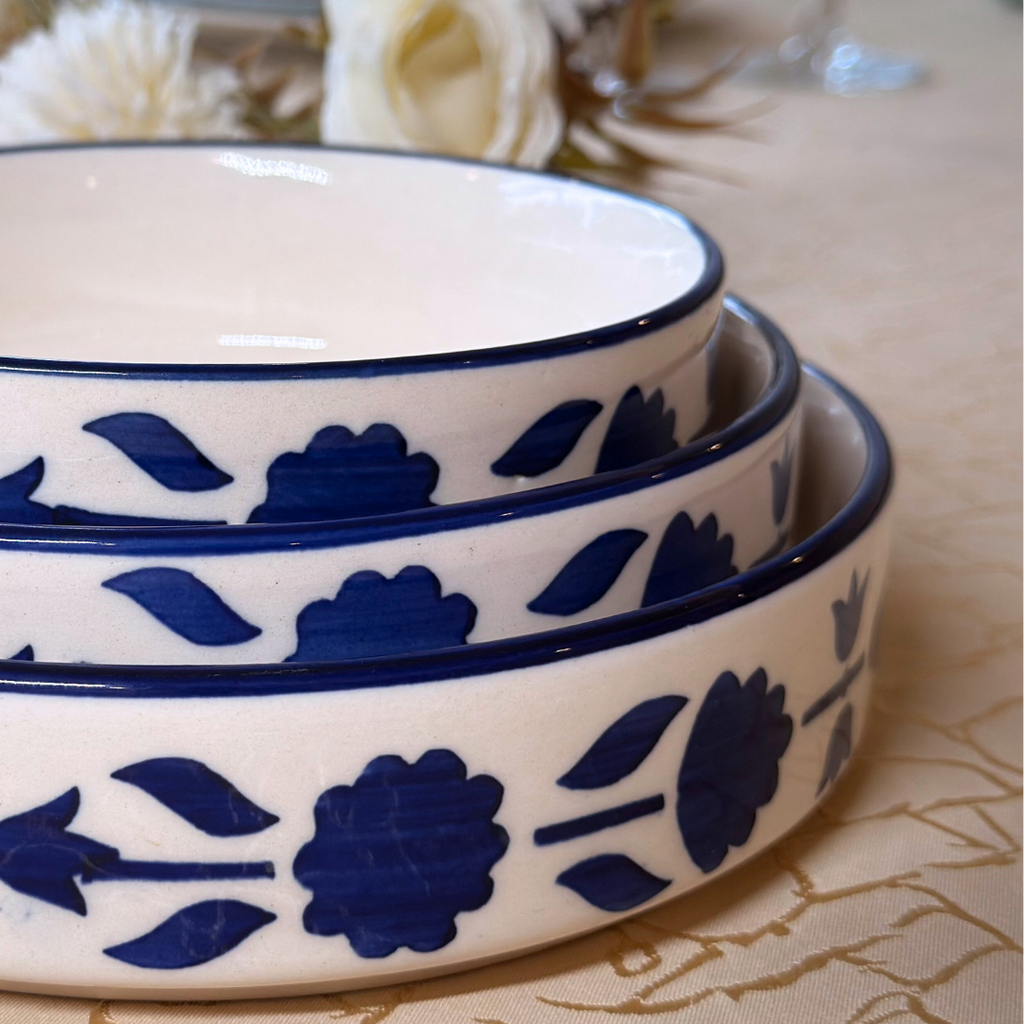 Blue Nesting 3 Bowls Set