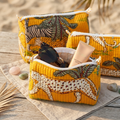 Everyday Set of 3 Pouches Yellow Animal Print