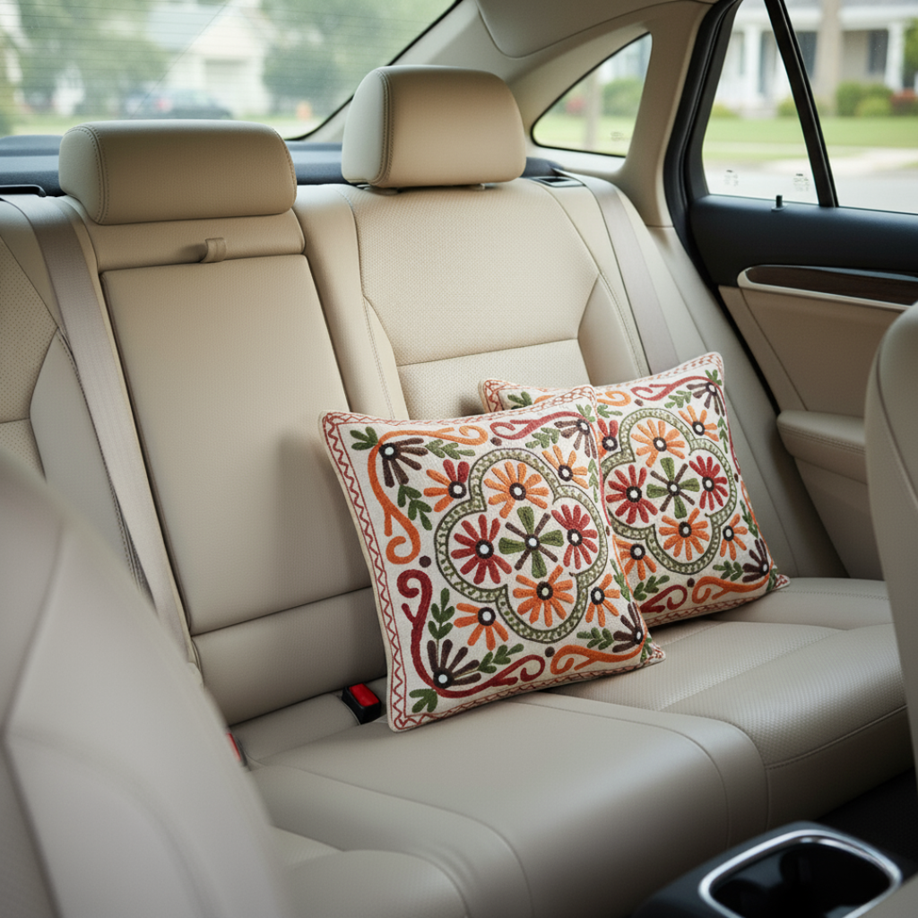 Gulnaar Cushion Covers - Floral Motif Set of 5