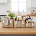Loom Nesting Baskets- Brown Set of 3