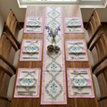 The Pink Handblock Print Table Linen Set